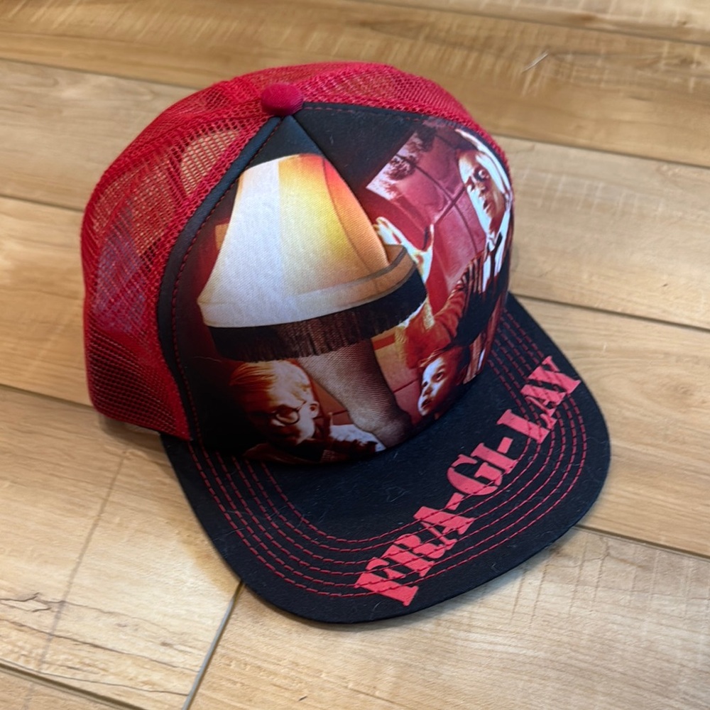 A Christmas Story snap back trucker hat